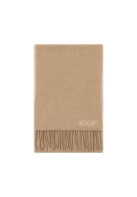 JOOP! - Herren Schal mit Wolle - Larsen, Wendeschal, Logo - Beige