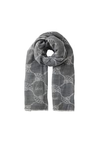JOOP! - Damen Schal - Webschal, Cornflower, Logo, Jacquard, Bicolor - Beige