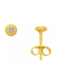 Adelia's - Adelia's Damen Solitär Ohrstecker Ohrringe 585 Gold ( 14K ) mit 2 Brillanten ( 0,1 ct ) - gold