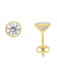 Adelia's - Damen Gold Schmuck 333 Gold Ohrringe  Ohrstecker mit Zirkonia Ø 6 mm - gold