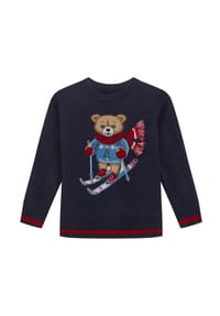 MANGUUN - Pullover "Ski Teddy", für Kinder - 1 NAVY TEDDY