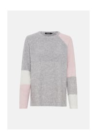 olsen - Pullover mit Colorblocking - Misty Grey Melange