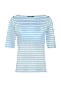 comma, - T-Shirt, U-Boot-Ausschnitt, für Damen - 50G4 BLUE