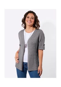 Witt - Strickjacke - erdbeere-weiß-meliert