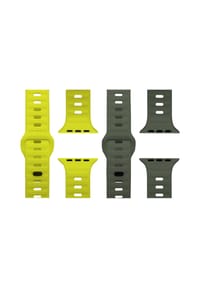 WRISTR - Smartwatch-Armband (2-tlg. Set) Motus-Mento-Nova kompatibel mit Apple Watch - Gelb / Grün