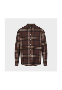 KRONSTADT - Hemd Langarm KSJohan Flanell - Brown Check