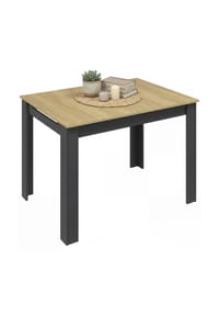 VCM. - VCM Esstisch ausziehbar, Holz Küchentisch 120-160 cm, kompakter Speisetisch für Küche & Essbereich, Tisch Pesoli - Anthrazit / Honig-Eiche