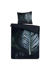 Kayoom - Bettwäsche Tropical 125-DE 80 x 80 cm in schwarz - grün - grün