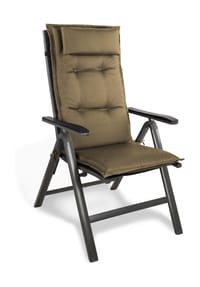 Aspero® - Stuhlauflage Hochlehner mit Kissen Palermo - Anthrazit