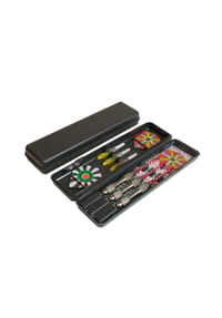 COFI - Dartpfeile Set 20 Gramm 15-teilig inkl. Zubehör und Aufbewahrungsbox - Schwarz 19x10x1 cm
