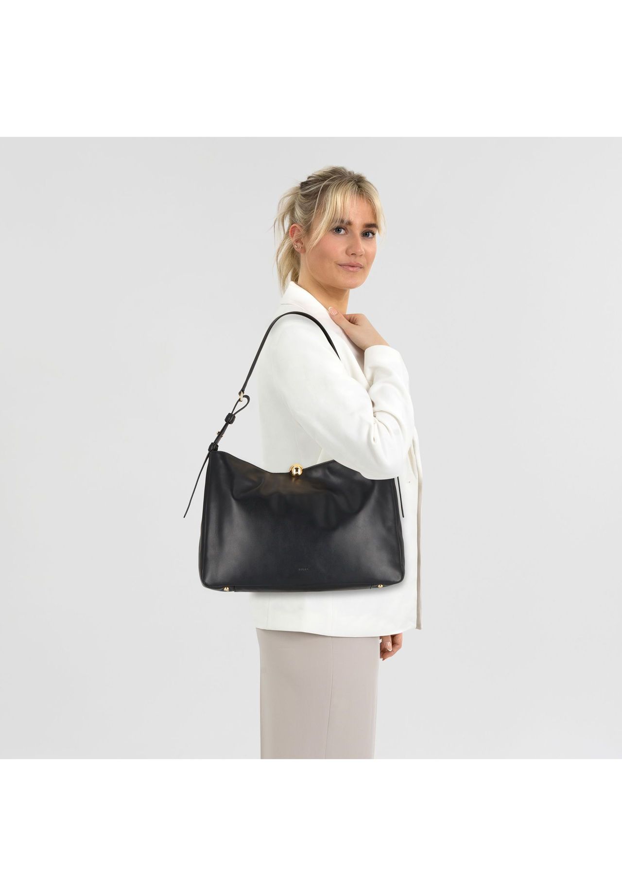 Furla Schultertasche, Leder, FüR Damen, Schwarz, 99