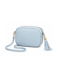 collezione alessandro® - Umhängetasche Meran praktisch-modische Leder Tasche - blau