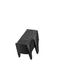 MICHELINO - 4er Set Schuhorganizer mit Anti-Rutsch-Oberfläche - Stapelbar & organi - Schwarz 50 × 25,5 × 47 cm