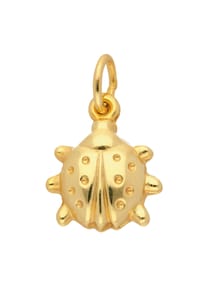 Adelia's - Damen Gold Schmuck 585 Gold Anhänger Marienkäfer - gold
