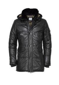 bugatti - Lederjacke BUCARLO aus hochwertigem Leder - Schwarz