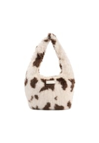SEIDENFELT Letje - Letje Schultertasche 47 cm - cow white & brown