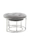 Kayoom Hocker Becky 825 2er-Set - grau - silber – Eiche retro Bild 9