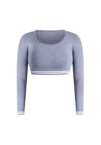 SMILODOX - Crop Longsleeve Miriel - Dunkelblau
