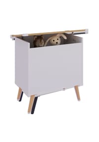VCM. - Holztruhe | Maße ca. H. 65 x B. 68 x T. 39 cm | Kiste für alle Wohnräume | Aufbewahrungsbox | Kiste - Bosula L - Weiß