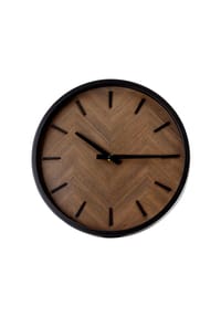 COFI - runde Wanduhr Dämmerung mit geräuschlosem Uhrwerk Quarzmechanismus - Braun 30 × 30 × 4 cm