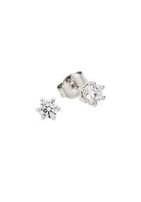 zeeme SILVER - Ohrringe 925/- Sterling Silber 2 Zirkonia - weiß
