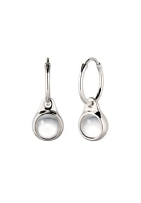 elli. - Ohrringe Creole Rock Crystal Transparent 925 Sterling Silber - Silber