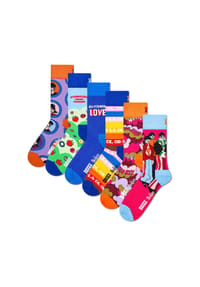HAPPY SOCKS - Happy Socks Unisex Socken, 6er Pack - The Beatles Gift Set, Geschenkbox, Farb-Mix - The Beatles 2