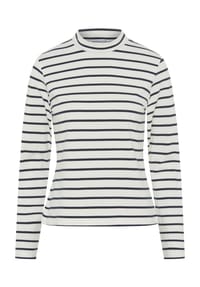 MANGUUN - Langarmshirt, Stehkragen, für Damen - 1 SCHWARZ