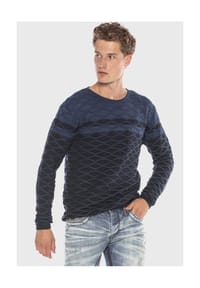 CIPO & BAXX® - Pullover im sportlichen Look - BLACK