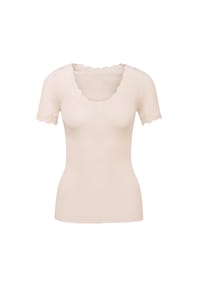 CALIDA - Damen Kurzarm-Shirt Richesse Lace - light ivory