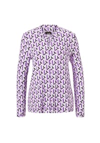 GOLDNER - Schönes Druckshirt mit außergewöhnlichem Ausschnitt - opalflieder / gemustert