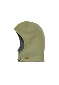 maximo® - GOTS MINI-Schlupfmütze Baumwollfleece, Klettverschluß - graumeliert