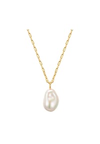 YOKOAMii - Damen Kette aus Metall-Legierung in Gelbgold mit Muschelkernperle - gelbgold