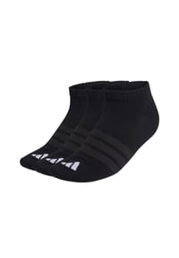 adidas - Unisex Sneakersocken, 3er Pack - Thin & Light Sportswear Low Cut Socks, Logo, einfarbig - Schwarz
