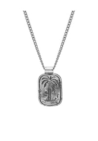 HAZE & GLORY - Halskette Plättchen - Coconut Society Palme 925 Silber - Gold