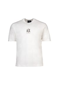 ARMANI EXCHANGE - Herren T-Shirt - Rundhals, Kurzarm, Logo Stickerei, Baumwolle - Beige