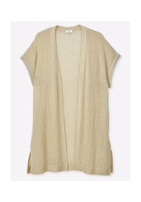 sheego - Long-Strickweste - sand