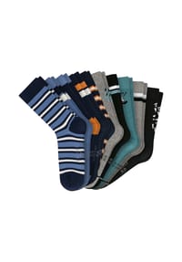 SCHIESSER - Jungen Socken, 10er Pack - "Legwear Teens", Muster, Baumwolmischung - Blau