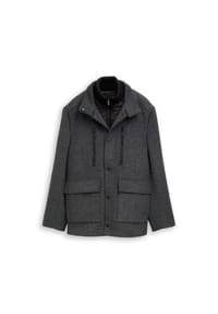 TOM TAILOR - Übergangsjacke, Stehkragen, für Herren - 29999 BLACK