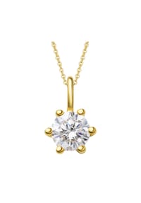 ONE ELEMENT Timeless Diamonds - 0.15 ct Diamant Brillant Anhänger aus 585 Gelbgold - gold