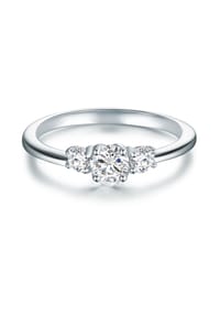 TRILANI 1934 - Damen Ring aus 925/- Sterling Silber in Silber mit Zirkonia - silber