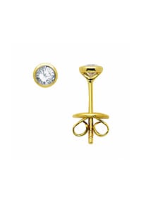 Adelia's - Adelia's Damen Solitär Ohrstecker Ohrringe 585 Gold ( 14K ) mit 2 Brillanten ( 0,25 ct ) - gold