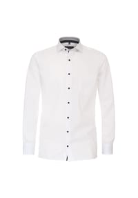 CASAMODA - Herren Businesshemd uni Modern Fit - Schneeweiß