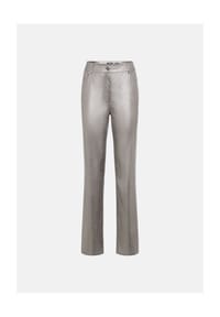 olsen - Hose aus Faux Leather - Grey Stone