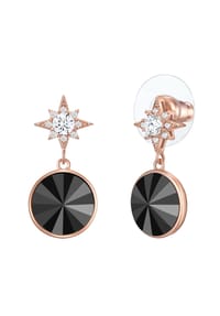 Luluandjane - Damen Ohrringe aus Messing in Roségold mit Glas - roségold