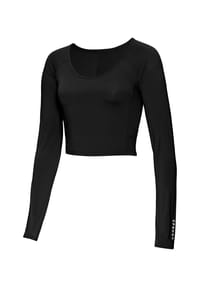 COPENHAGEN STUDIOS - Langarmshirt Active 2, cropped, für Damen - 1309 BLACK