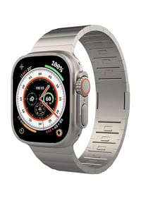 S&T DESIGN - Edelstahl Armband für Apple Watch 42–49mm - Titanium