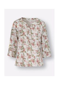 Sieh an! - Bluse - ecru-khaki-bedruckt