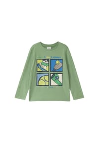 s.Oliver - Langarmshirt, Rundhals, für Kinder - grün