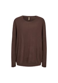 SOYACONCEPT - Langarmshirt Biara 1, Rippbündchen, für Damen - 98694 HOT FUDGE